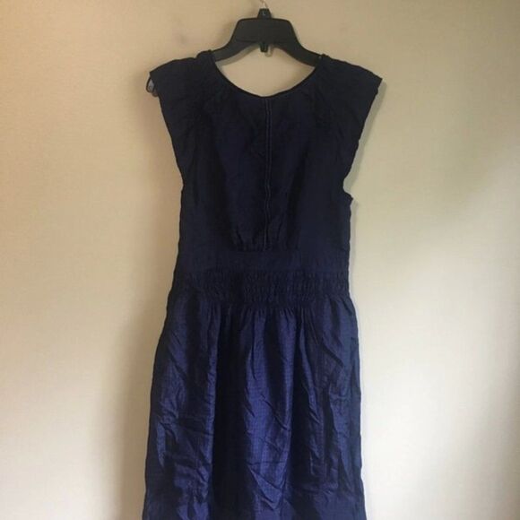 Maeve size 4 silk navy dress - Picture 6 of 8